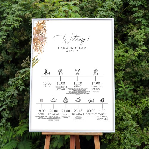 Tablica powitalna na przyjęcie