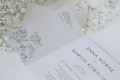 Zaproszenie ślubne z kolekcji subtelnej z motywem gipsówki