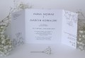 Zaproszenie ślubne z kolekcji subtelnej z motywem gipsówki