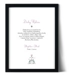 Plakat podziękowania dla rodziców z zakochanymi pingwinkami