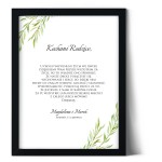 Plakat podziękowania dla rodziców z delikatnymi gałązkami