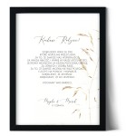 Plakat podziękowania dla rodziców ze źdźbłem trawy