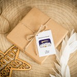 Świąteczne bileciki z logo z nowoczesnym wzorem Betlejem