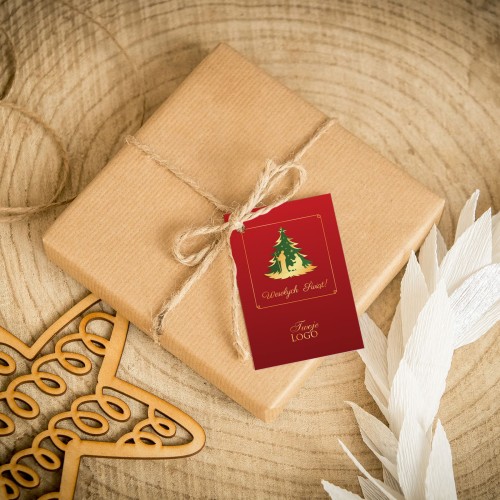 Świąteczne bileciki z logo z szopką Bożonarodzeniową