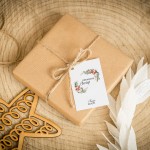 Świąteczne bileciki z logo ze świątecznym motywem kwiatowym