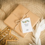 Świąteczne bileciki z logo z ozdobną dekoracją