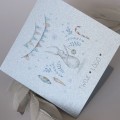 Srebrne kartki firmowe na Boże Narodzenie z zimowy zając ;)