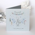 Srebrne kartki firmowe na Boże Narodzenie z zimowy zając ;)