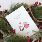 Wesołe kartki świąteczne dla firm z pingwinami