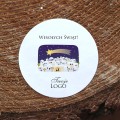 Naklejki z logo z nowoczesnym wzorem Betlejem okrągłe