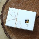 Naklejki  z logo z akwarelową szopką Bożonarodzeniową