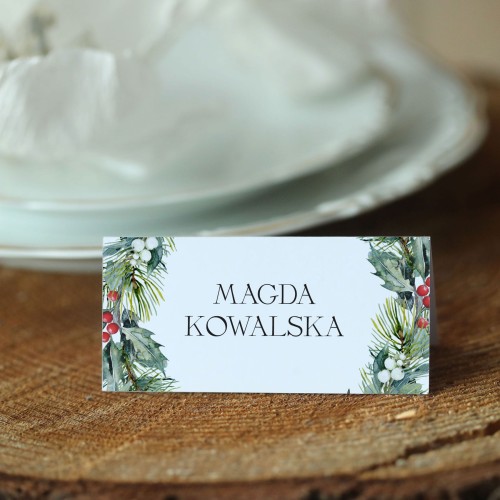 Winietki świąteczne na imprezy firmowe z wieńcem