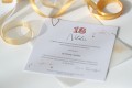 Zaproszenia golden rose na 18 urodziny
