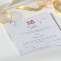 Zaproszenia golden rose na 18 urodziny