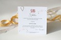 Zaproszenia golden rose na 18 urodziny