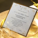 Biało-złote zaproszenia na 18 urodziny