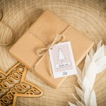 Świąteczne bileciki z logo z choinką