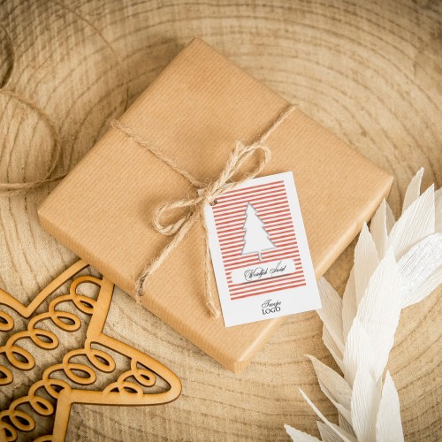 Świąteczne bileciki z logo z choinką