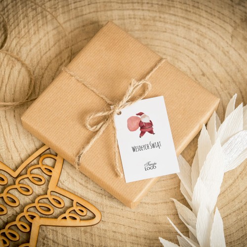 Świąteczne bileciki z logo ze Świętym Mikołajem