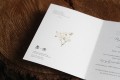 Zaproszenia ślubne z gałązką gipsówki