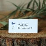 Winietki z motywem niezapominajki na urodziny