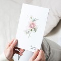 Kartka urodzinowa z logo dla pracowników z różą