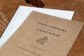 Eko zaproszenia ślubne jednokartkowe