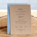 Eko zaproszenia ślubne jednokartkowe