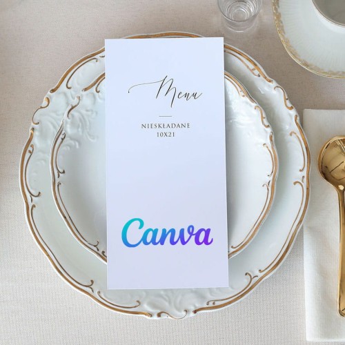 Menu weselne - wydruk z canva