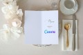 Wydruk menu canva - na ozdobnym papierze - 21x21-składane