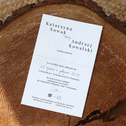 Zaproszenia ślubne - 10x15