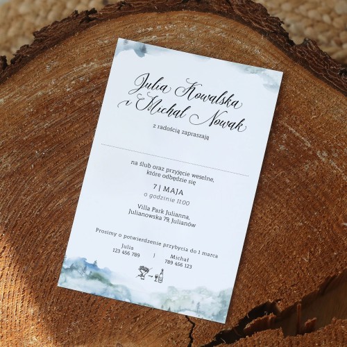 Zaproszenia ślubne - 10x15