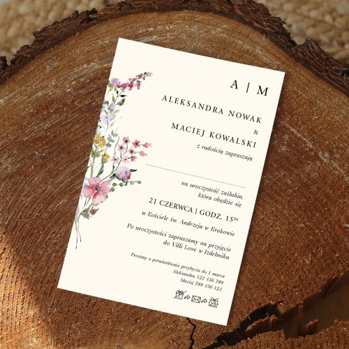 Zaproszenia ślubne - 10x15