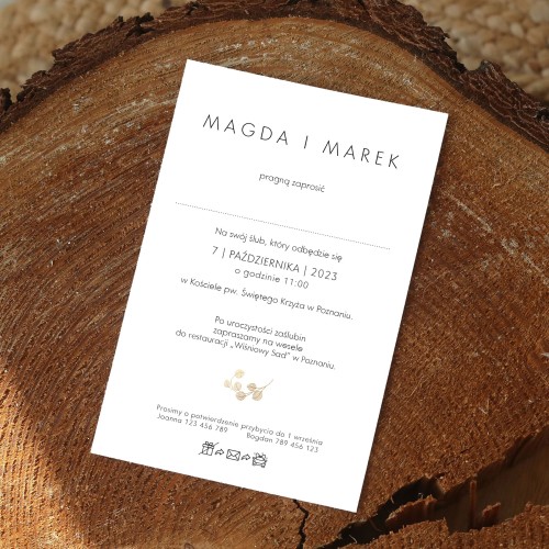 Zaproszenia ślubne - 10x15