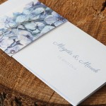 Zaproszenia ślubne romantyczne z motywem hortensji