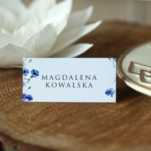 Winietki na urodziny z chabrami