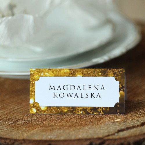 Złote winietki na urodziny