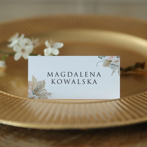 Winietki na urodziny z kwiatami boho