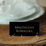 Czarno-złote winietki na urodziny