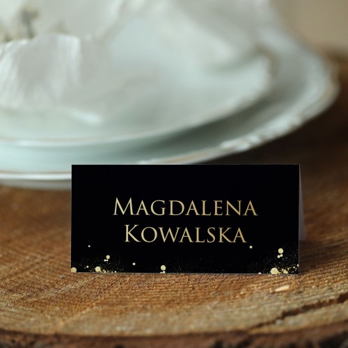 Czarno-złote winietki na urodziny