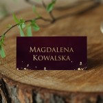 Bordowo-złote winietki na urodziny