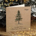 Eko kartki firmowe na Boże Narodzenie z choinką