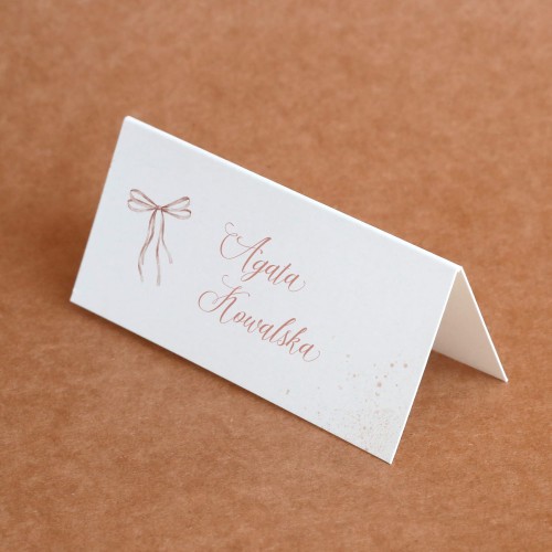 Winietki z różową wstążeczką