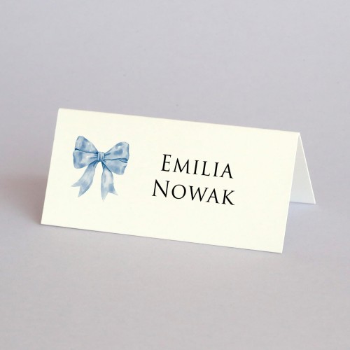 Winietki z błękitną wstążeczką