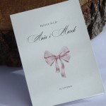 Zaproszenia ślubne z różową wstążeczką otwierane 12x17 cm