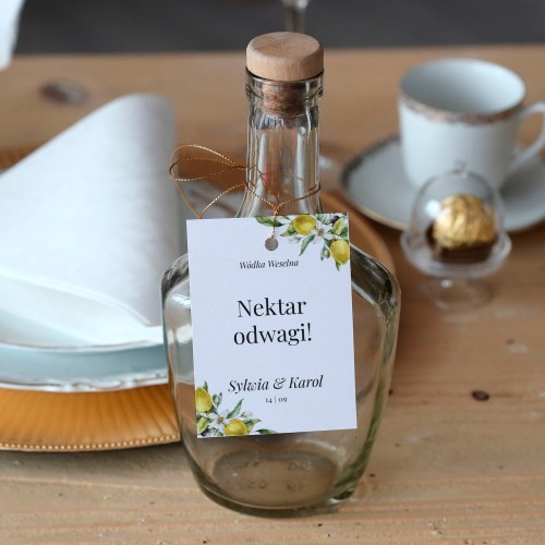 Zestaw 18 zawieszek na alkohol z cytrynami