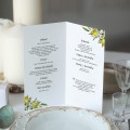 Karta menu z cytrynami