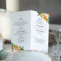 Karta menu z pomarańczami