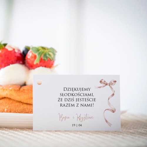 Karteczki do ciasta  weselnego