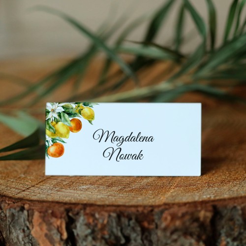 Winietki z motywem cytrusów